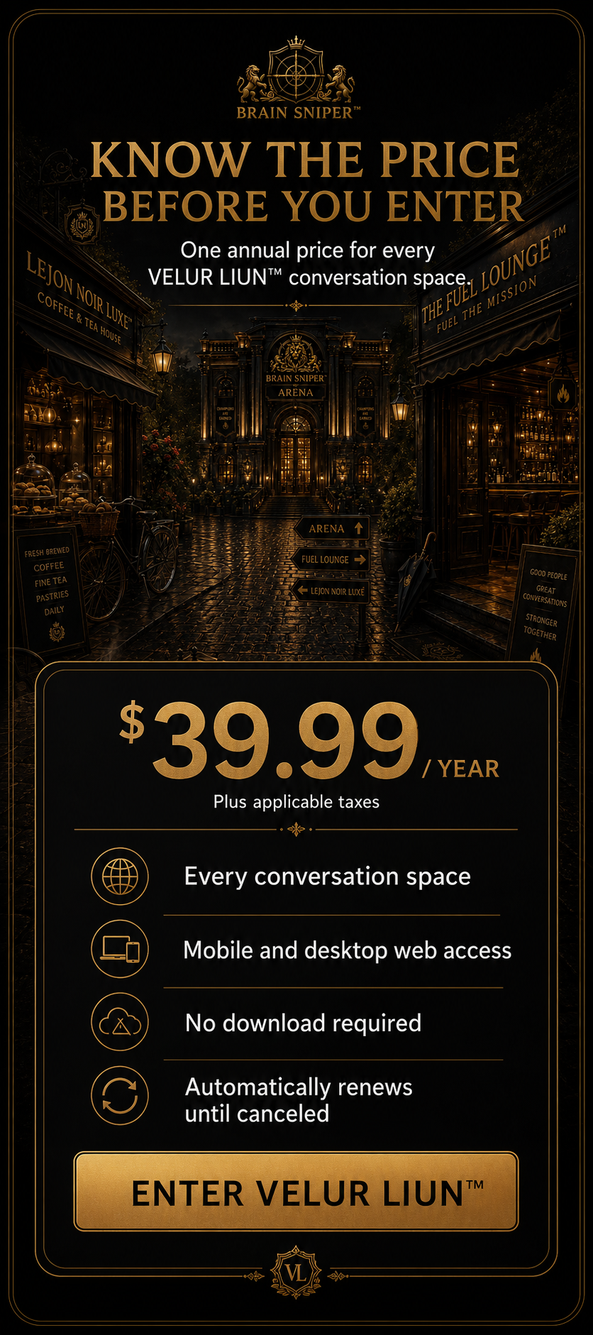 Transparent annual access pricing